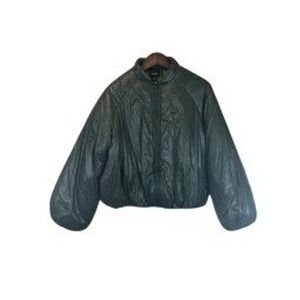NWT Boohoo Forest Green Zip Padded Puffer Jacket size 6
